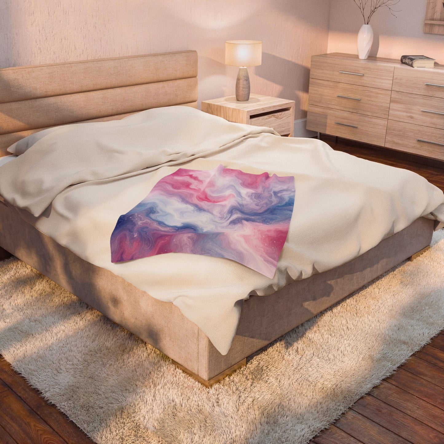 Bigender Watercolor Marble Swirl Blanket