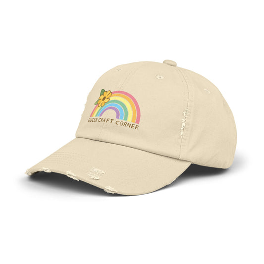 Queer Craft Corner Rainbow Flower Cap