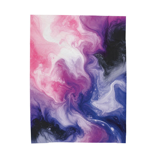 Genderfluid Watercolor Marble Swirl Blanket