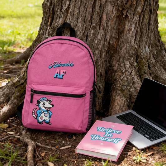 Adorable AF Transgender Possum | Purple, Blue, or Pink Backpack