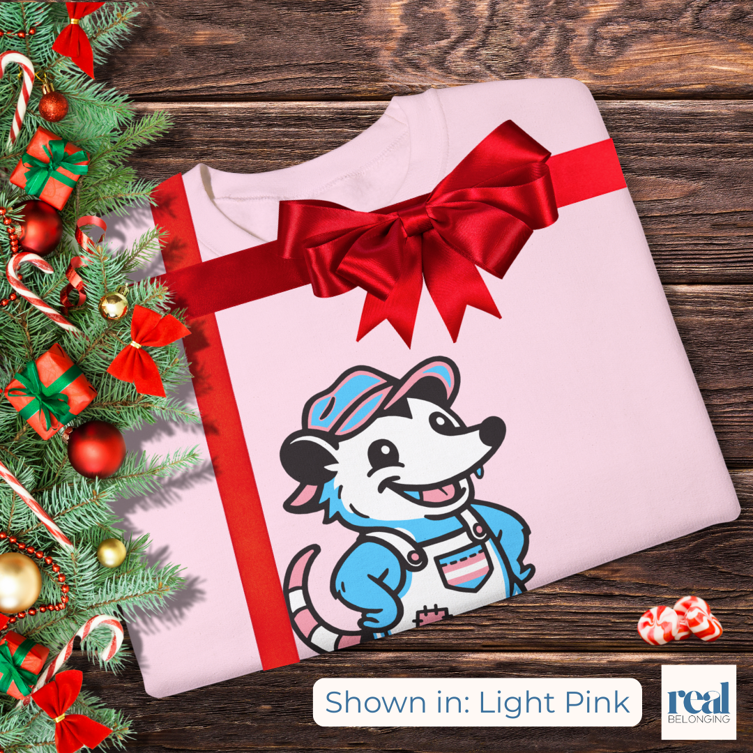 Adorable AF Transgender Possum Sweatshirt Winter Pride