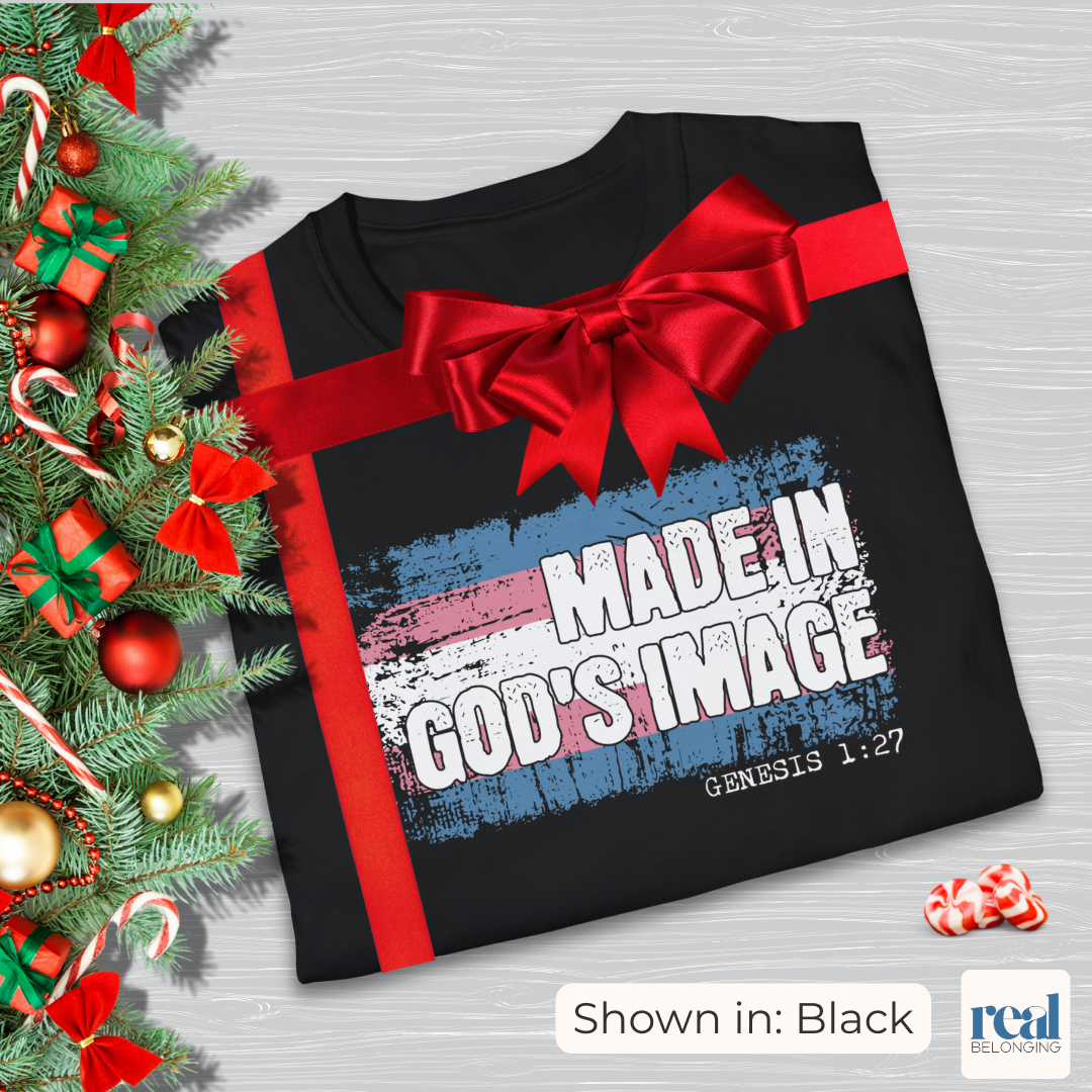 Made In God’s Image Christian Trans Pride Shirt