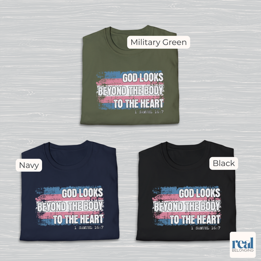 God Looks Beyond The Binary Christian Trans Pride T-shirt