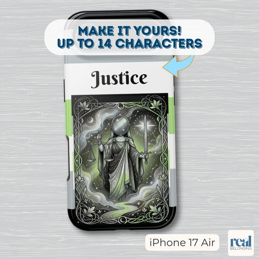 Justice Agender Tarot Phone Case | LGBTQ+ Pride Major Arcana