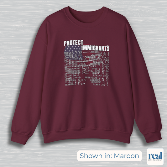 Protect Immigrants | 30 Bible Verse Sweatshirt