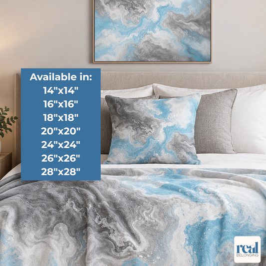 Demiboy Watercolor Marble Swirl Throw Pillowcase