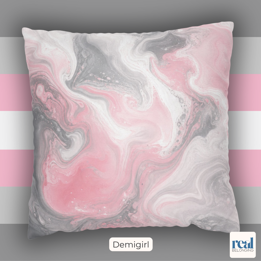 Demigirl Watercolor Marble Swirl Throw Pillowcase