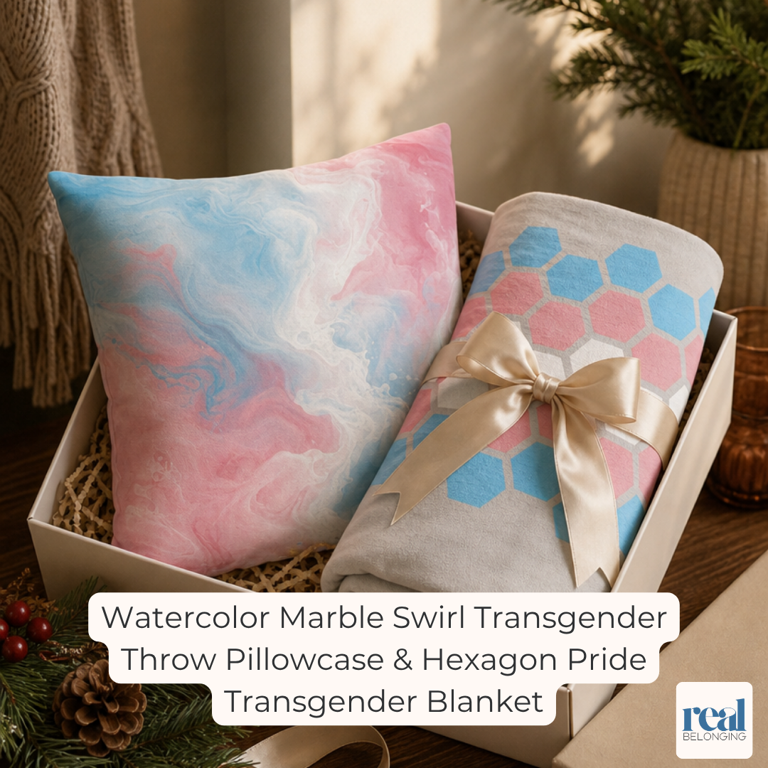 Hexagon Pride Transgender Blanket