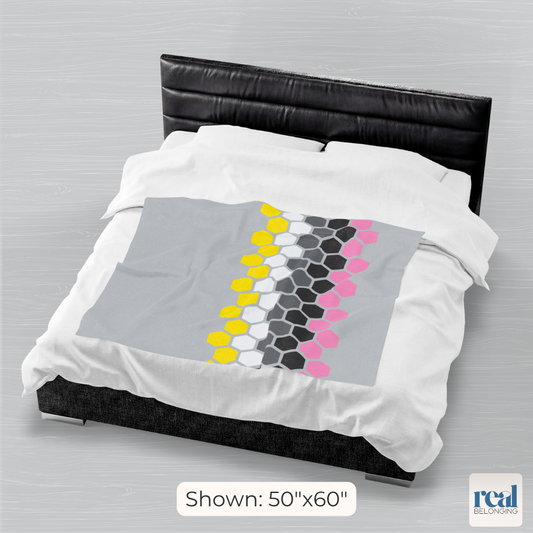 Hexagon Pride Queerplatonic Blanket