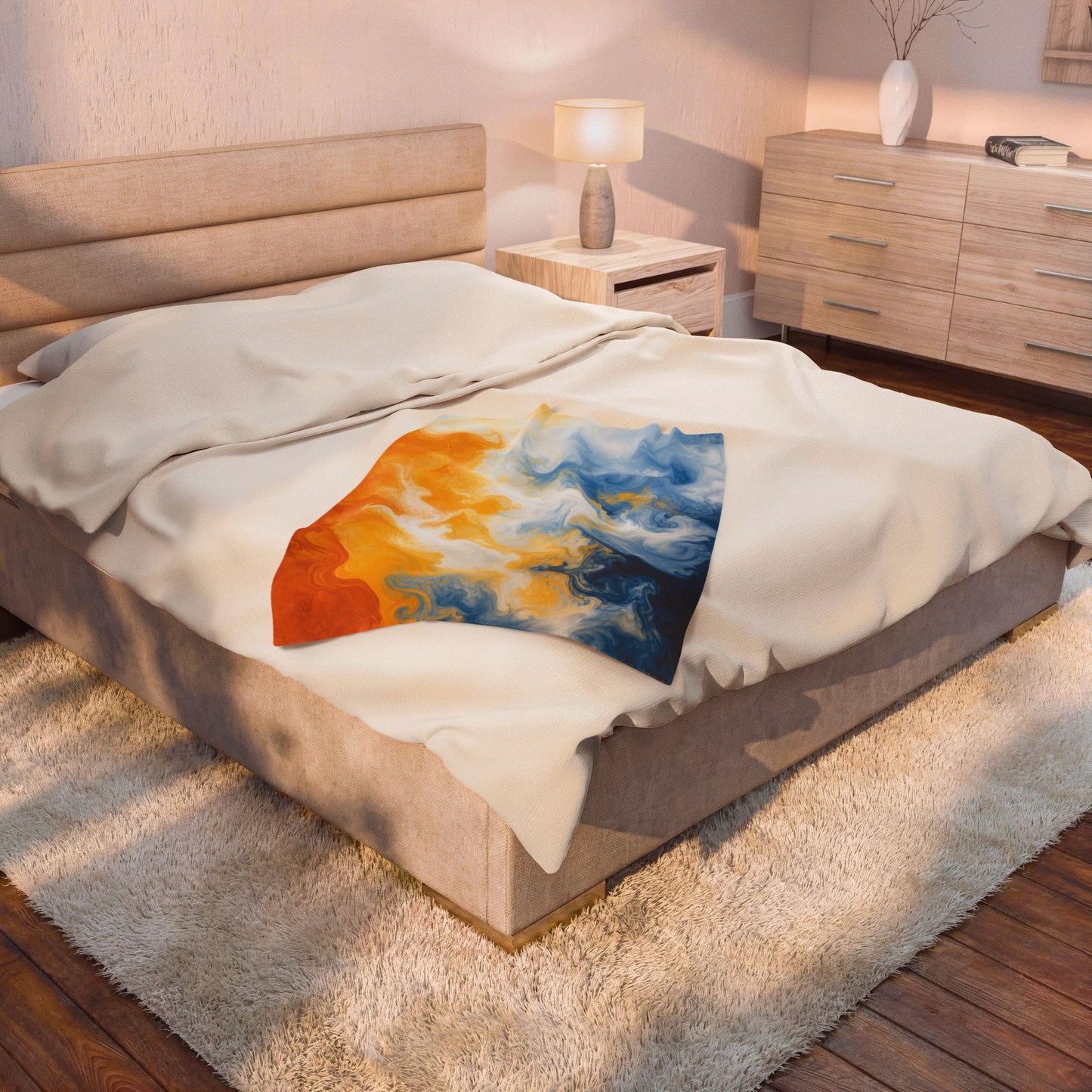Aroace Watercolor Marble Swirl Blanket