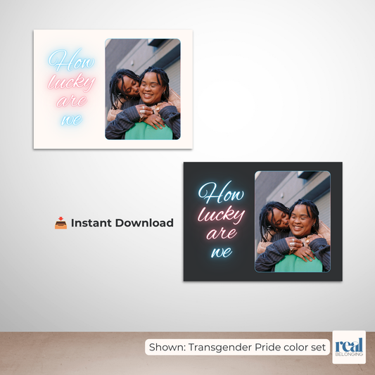 How Lucky Are We Custom Wall Art | High-Res Editable Canva Template