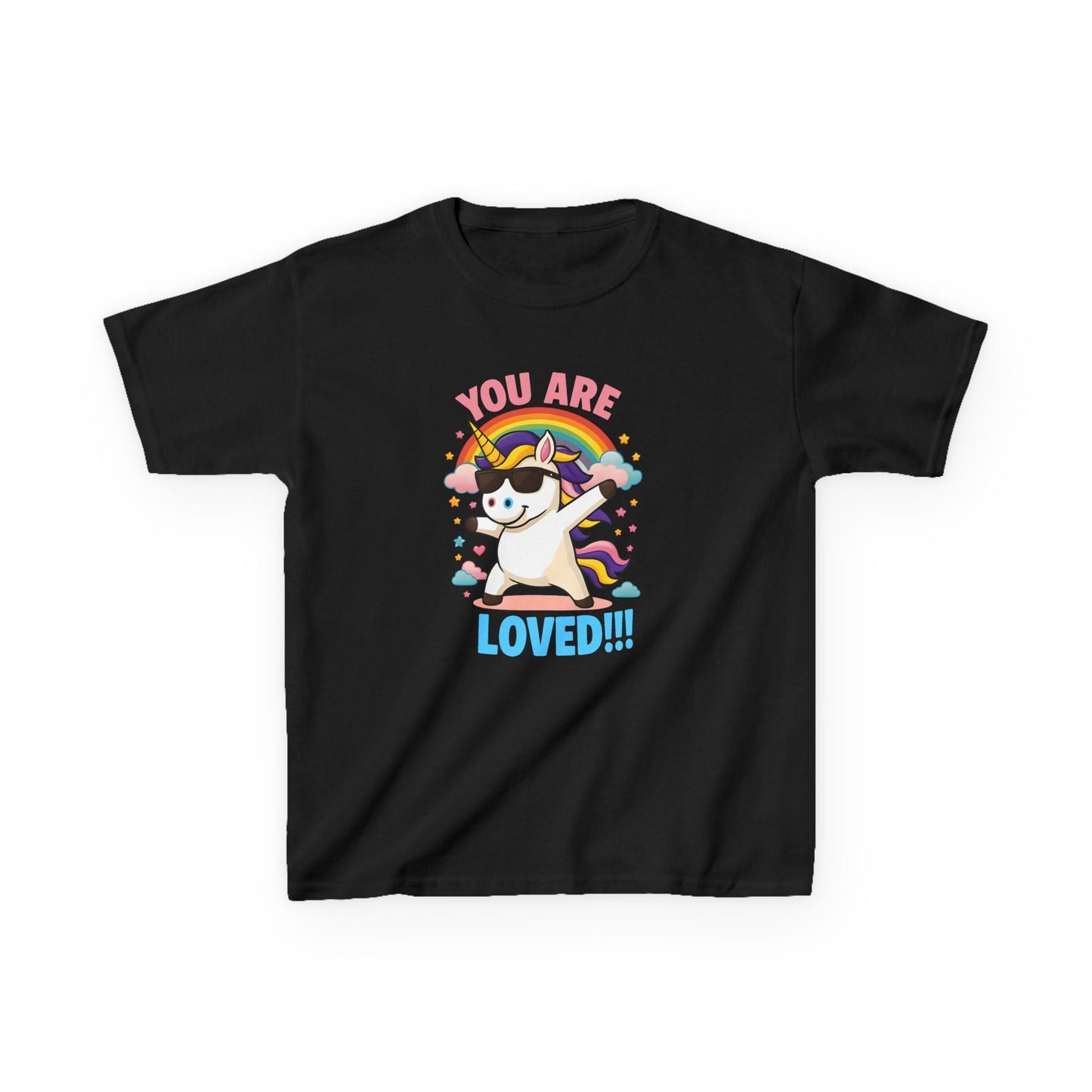 Kids clothes Black / XS You Are Loved Unicorn T-shirt for Kids