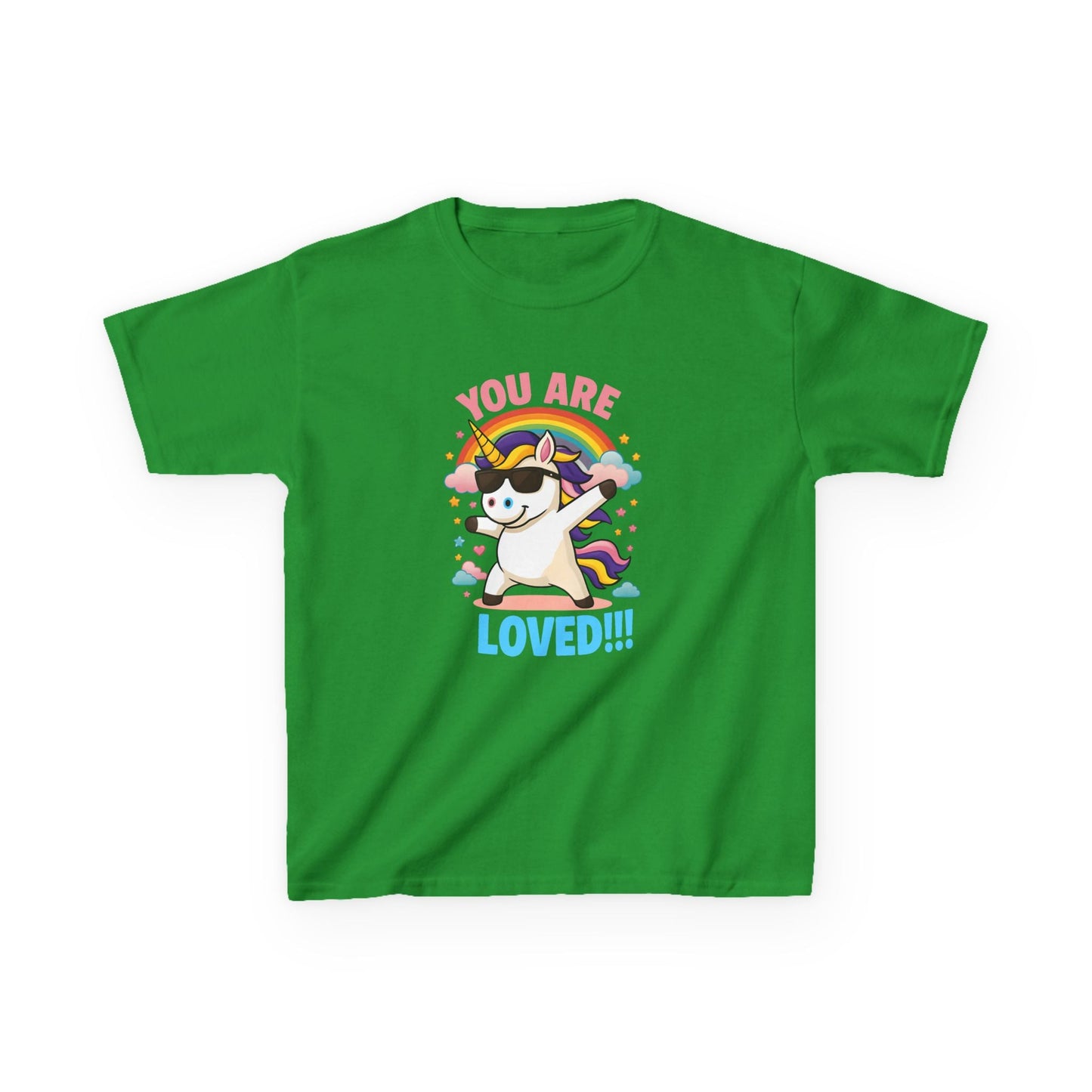 Kids clothes Irish Green / XS You Are Loved Unicorn T-shirt for Kids