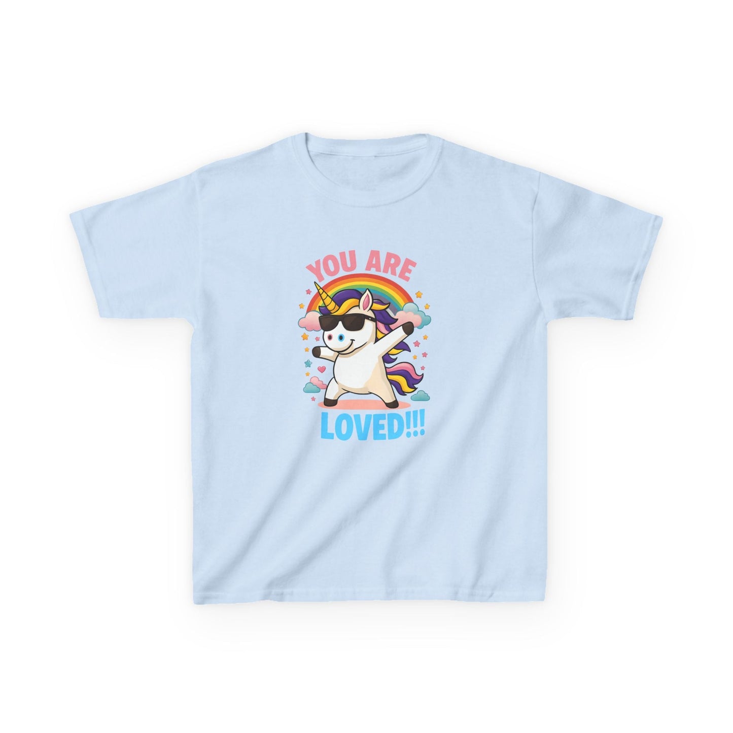Kids clothes Light Blue / XS You Are Loved Unicorn T-shirt for Kids