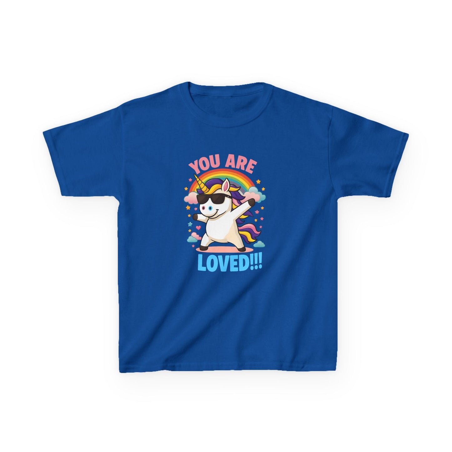 Kids clothes Royal / XS You Are Loved Unicorn T-shirt for Kids