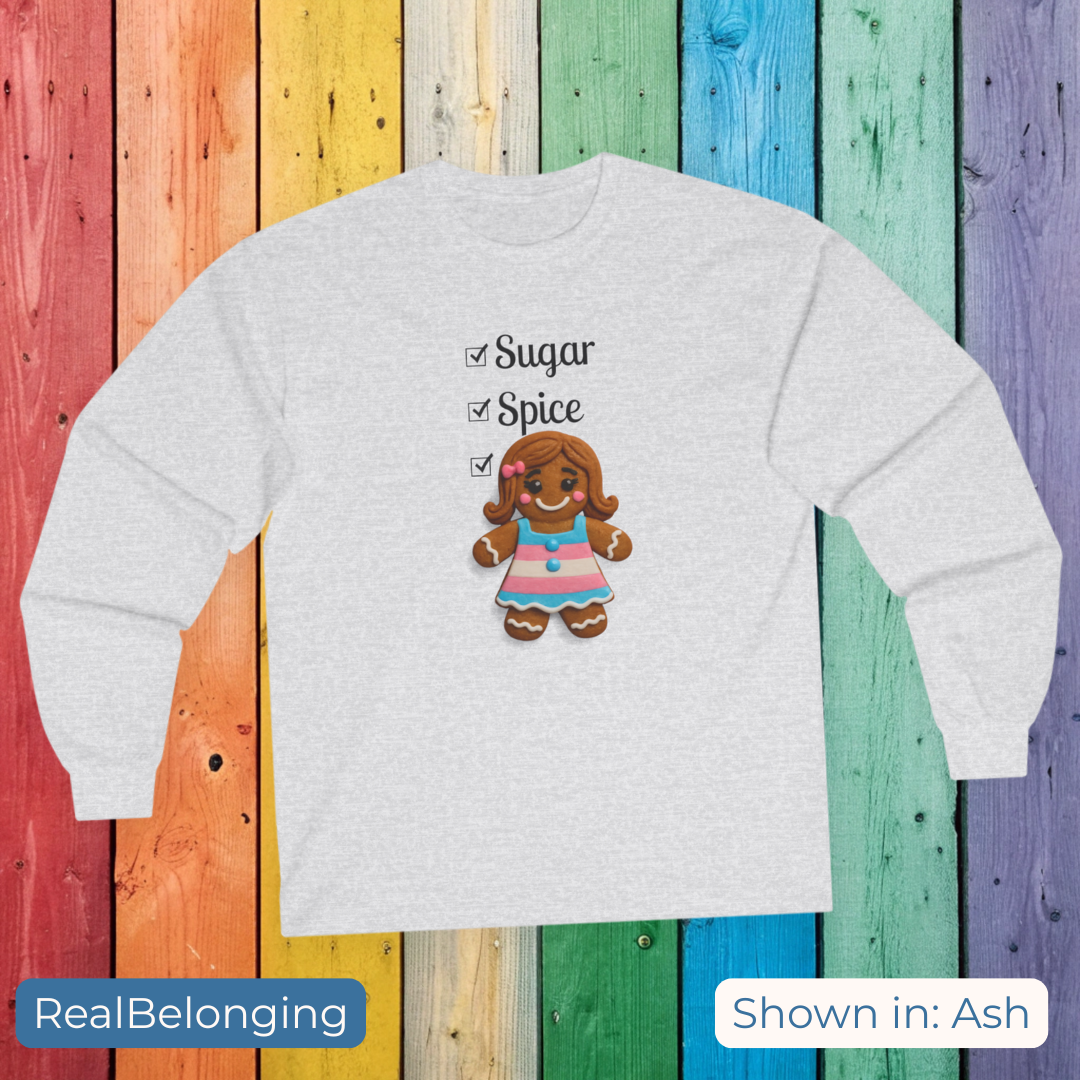 Long-sleeve Ash / S Sugar, Spice & Everything Nice Gingerbread Long-sleeve