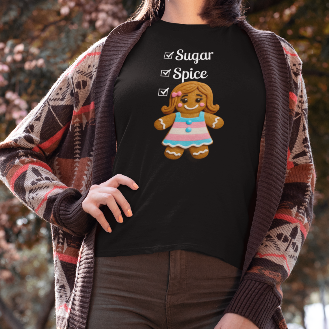Real Belonging Long-sleeve Black / S Sugar, Spice & Everything Nice Gingerbread Long-sleeve
