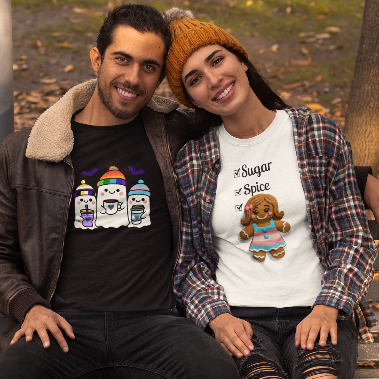 Real Belonging Long-sleeve White / S Sugar, Spice & Everything Nice Gingerbread Long-sleeve