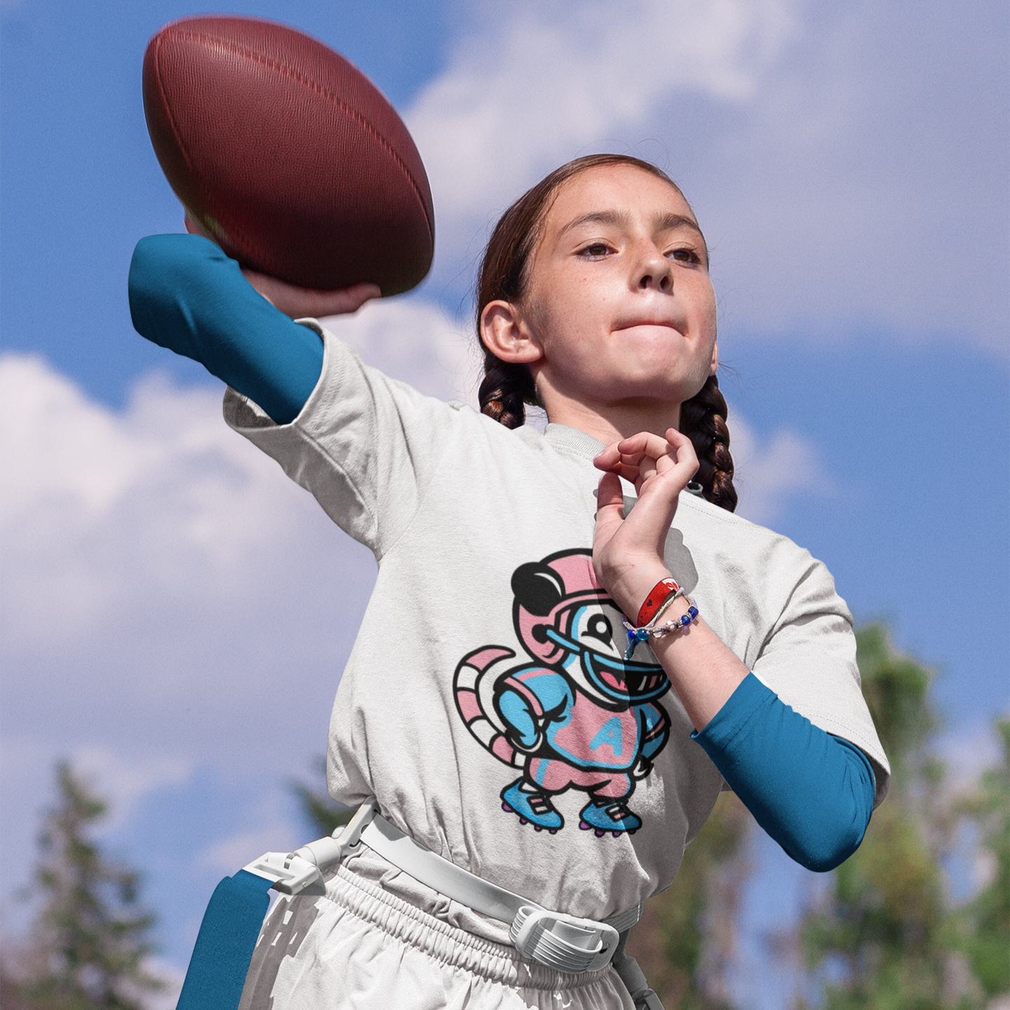 Real Belonging T-Shirt Adorable AF Football Possum T-Shirt | Team Trans