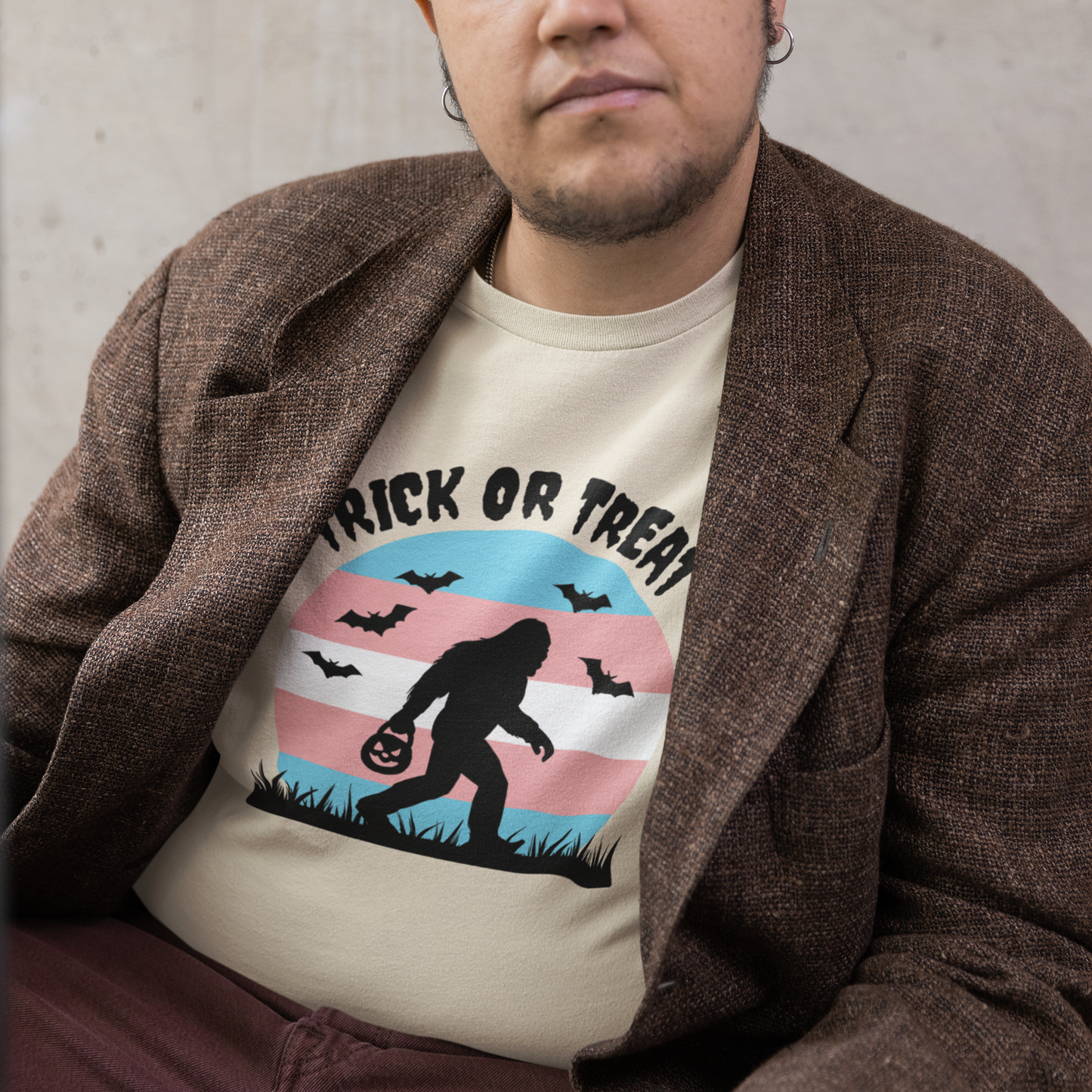 Real Belonging T-Shirt Trick or Treat Transgender Sasquatch Halloween Shirt