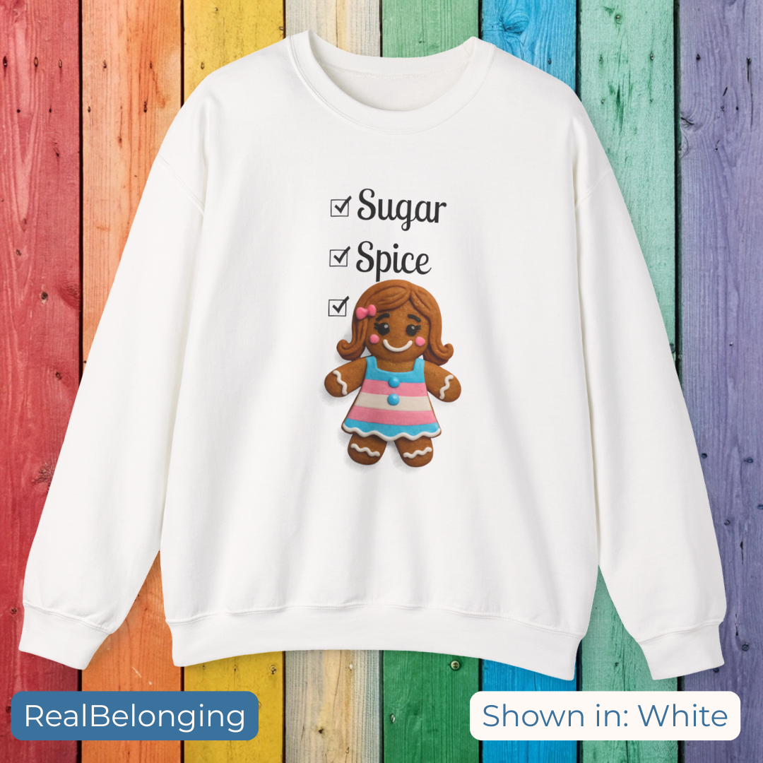 Sweatshirt White / S Sugar, Spice & Everything Nice Gingerbread Sweatshirt