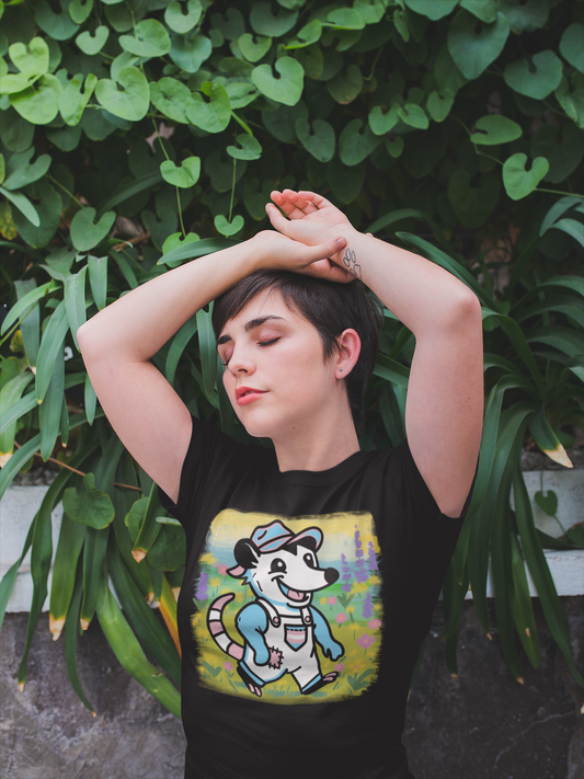 T-Shirt Adorable AF Trans Possum Wildflower Stroll