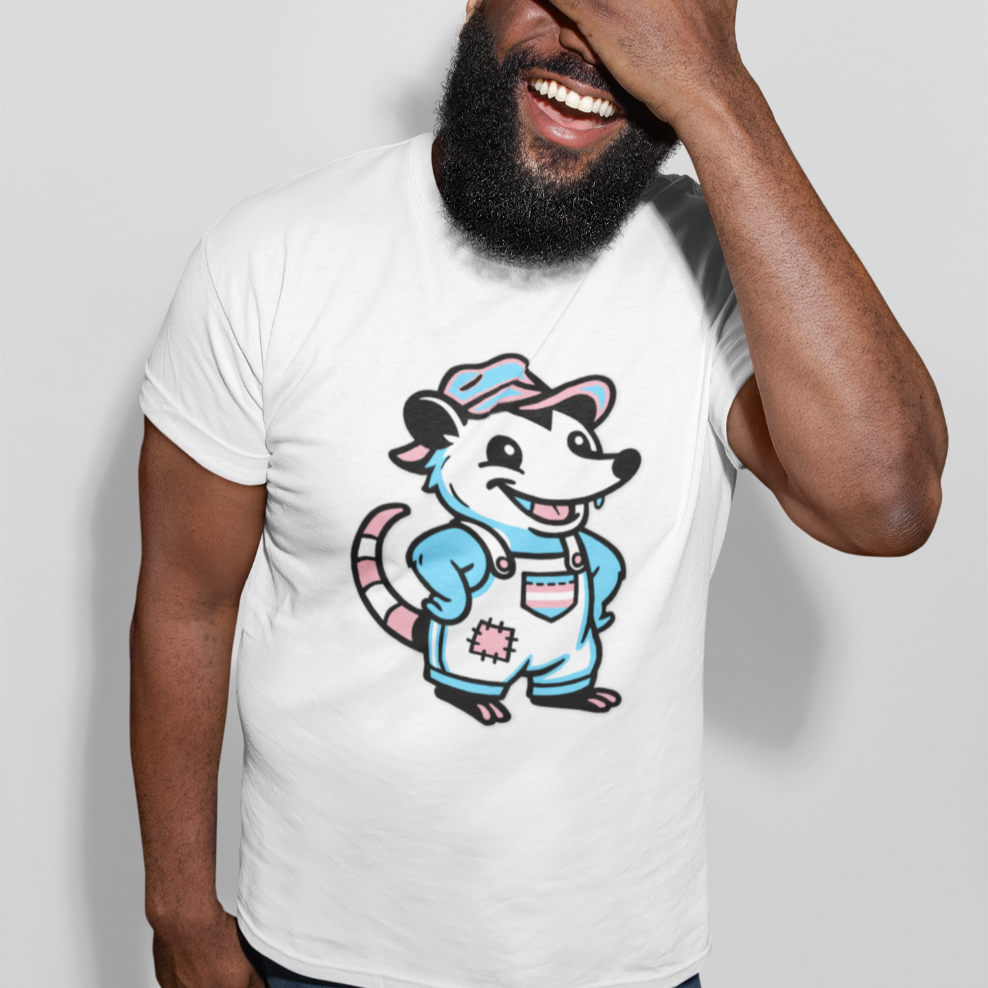 T-Shirt Adorable AF Transgender Possum Pride T-Shirt | Hillbilly Queer Critter