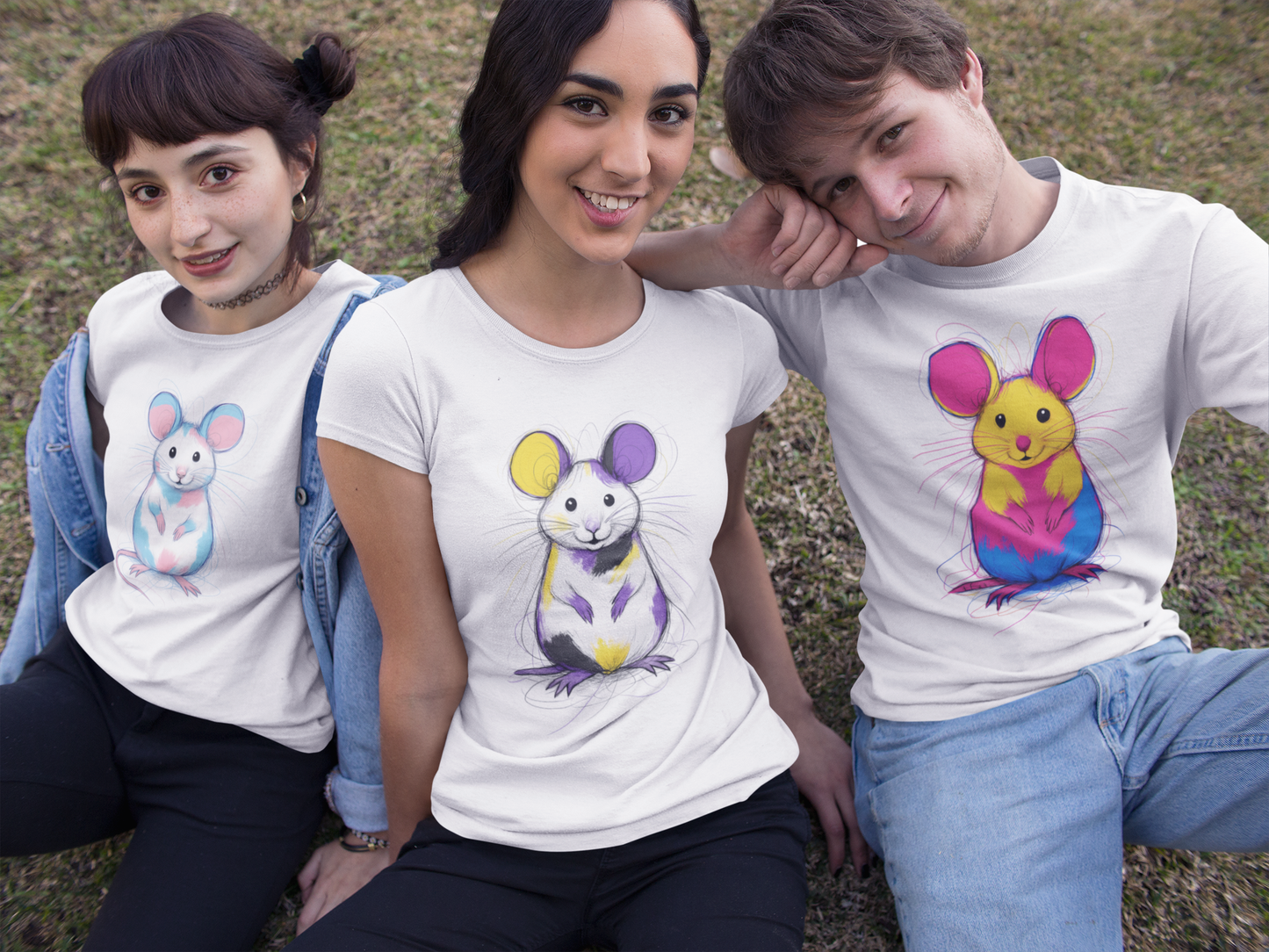 T-Shirt Adorable Non-binary Mouse T-shirt