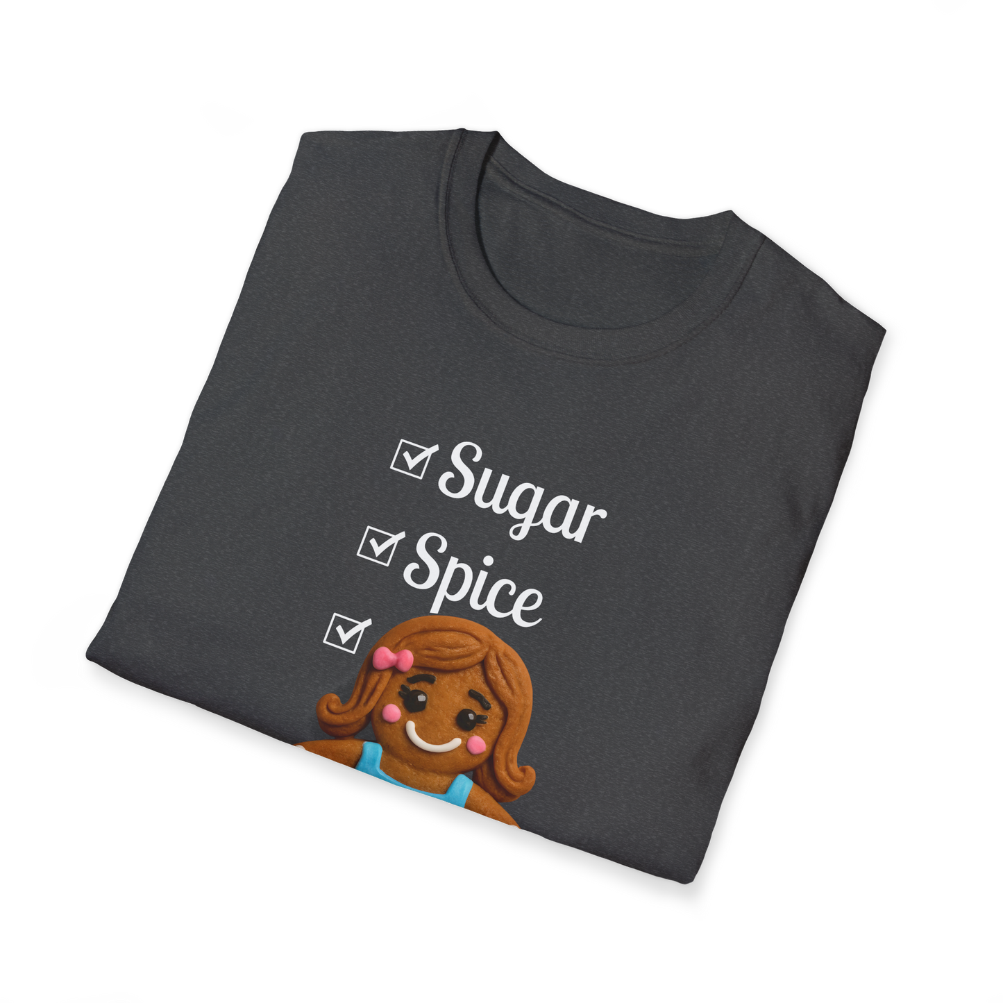 T-Shirt Dark Heather / S Sugar, Spice & Everything Nice Gingerbread T-shirt