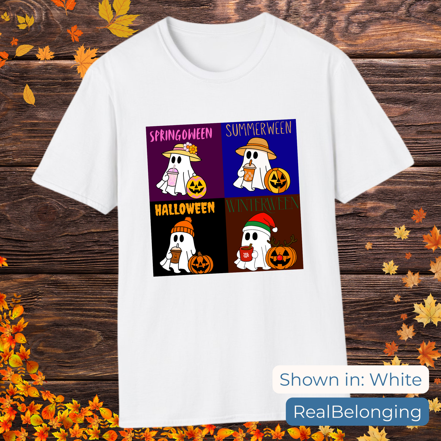 T-Shirt Four Seasons Year-Round Halloween Ghost T-Shirt