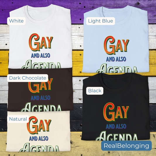 T-Shirt Gay And Also Agenda | Agender Pride T-shirt