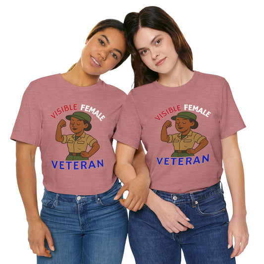 T-Shirt Heather Mauve / S Visible Female Veteran | Bella+Canvas 3001 Soft T-shirt