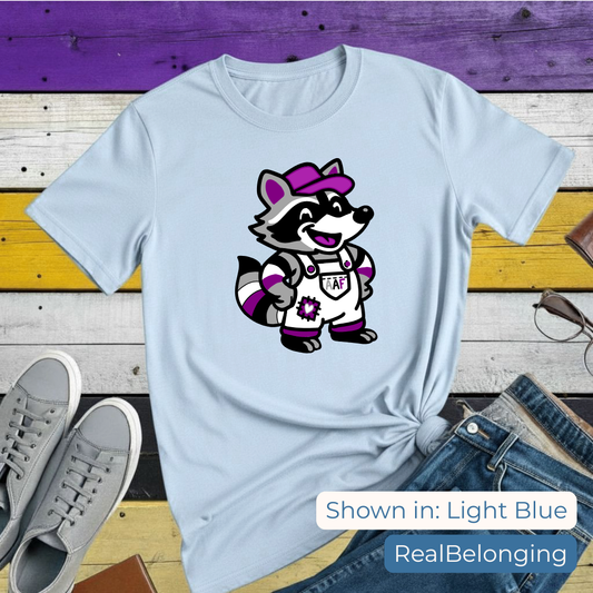 T-Shirt Light Blue / S Adorable AF Asexual Raccoon T-shirt