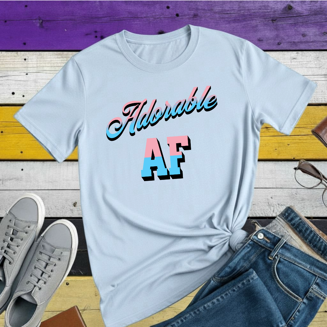 T-Shirt Light Blue / S Adorable AF | Trans Pride Shirt