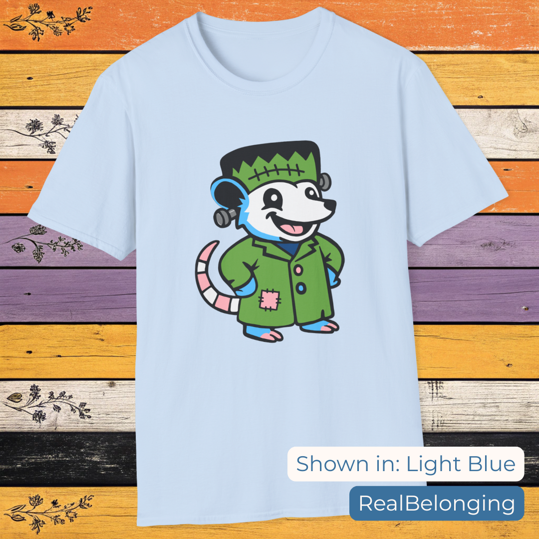T-Shirt Light Blue / S Adorable AF Transgender Frankenstein Possum T-shirt