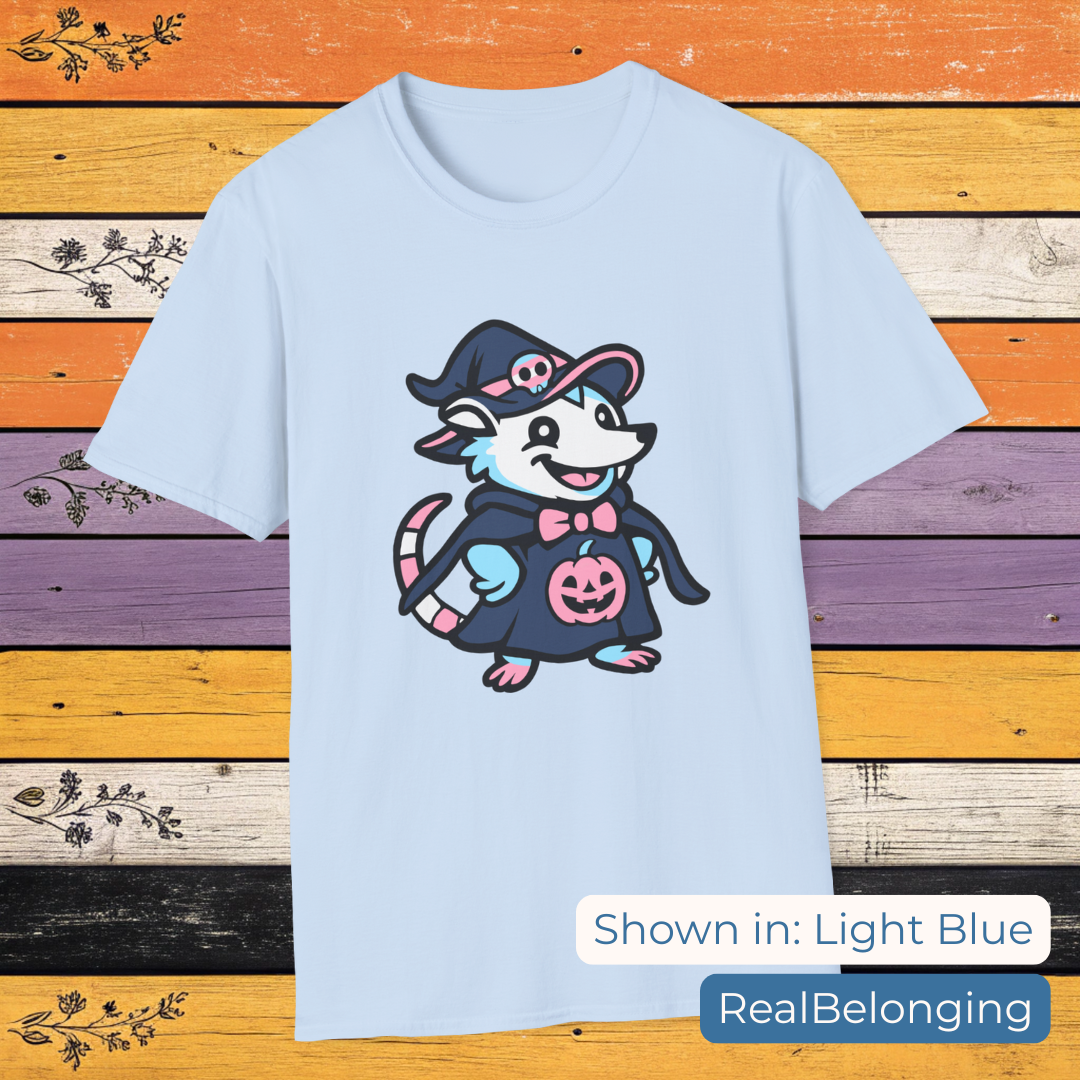 T-Shirt Light Blue / S Adorable AF Transgender Witch Possum T-shirt