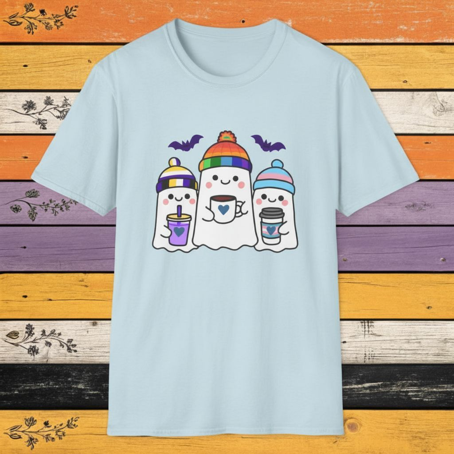 T-Shirt Light Blue / S Adorable Queer, Trans, and Non-binary Ghosts
