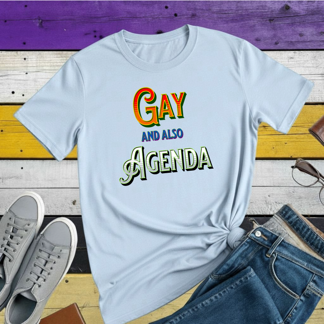 T-Shirt Light Blue / S Gay And Also Agenda | Agender Pride T-shirt