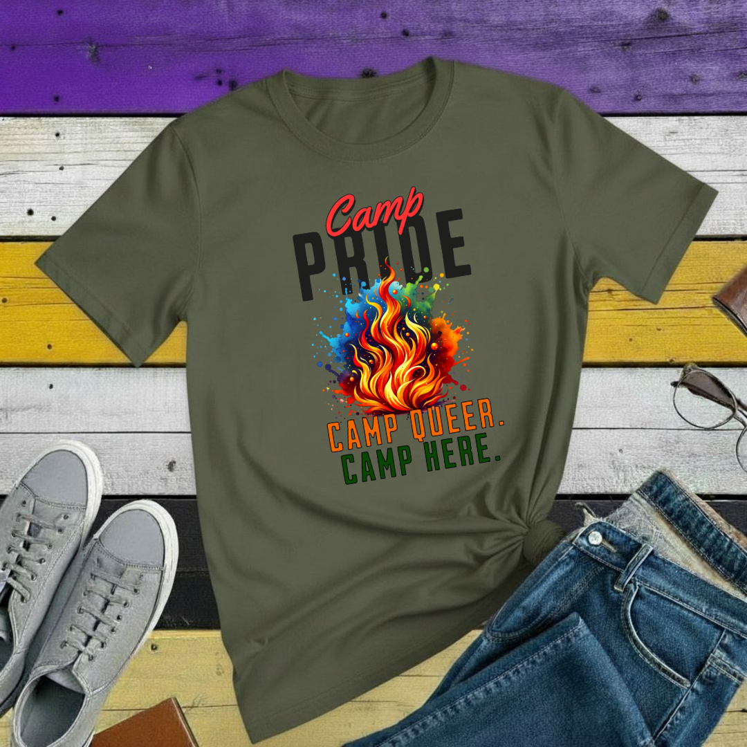 T-Shirt Military Green / S Camp Pride Camp Queer T-shirt