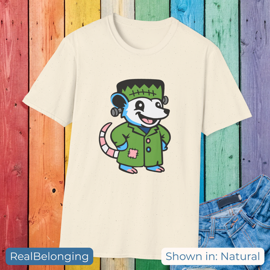 T-Shirt Natural / S Adorable AF Transgender Frankenstein Possum T-shirt