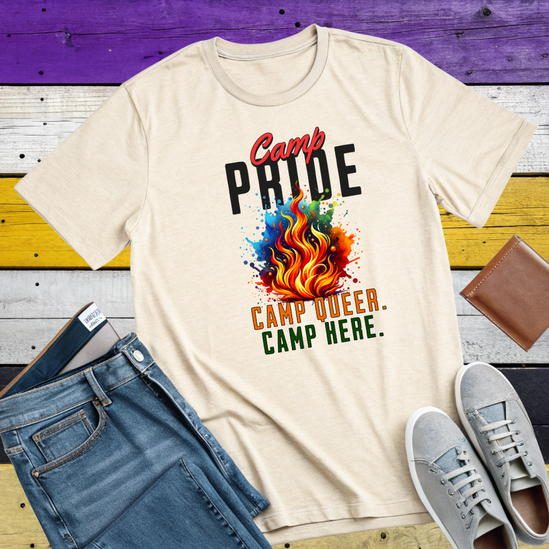 T-Shirt Natural / S Camp Pride Camp Queer T-shirt