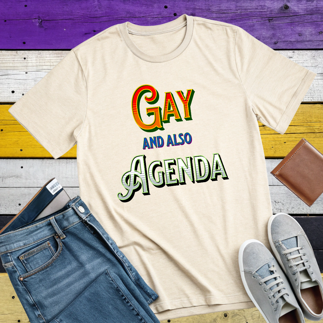 T-Shirt Natural / S Gay And Also Agenda | Agender Pride T-shirt