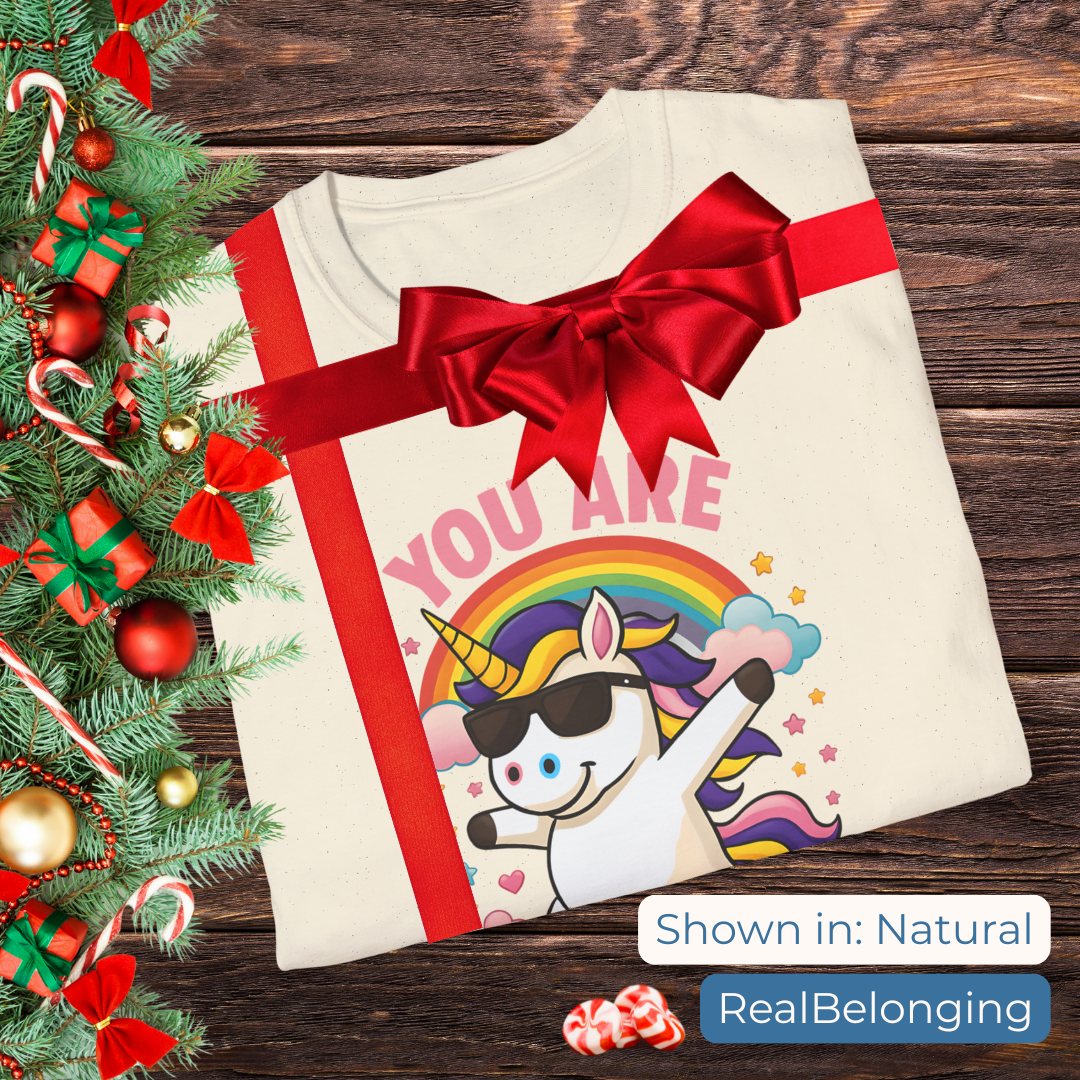 T-Shirt Natural / S You Are Loved Unicorn T-shirt (Adult)