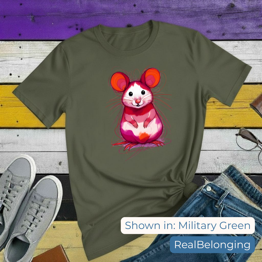 T-Shirt S / Military Green Lesbian Mouse T-shirt