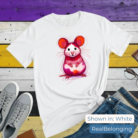 T-Shirt S / White Lesbian Mouse T-shirt