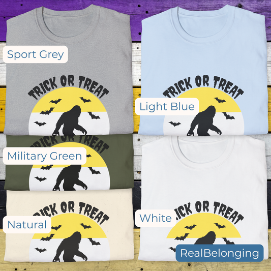 T-Shirt Trick or Treat Non-Binary Sasquatch Halloween Shirt