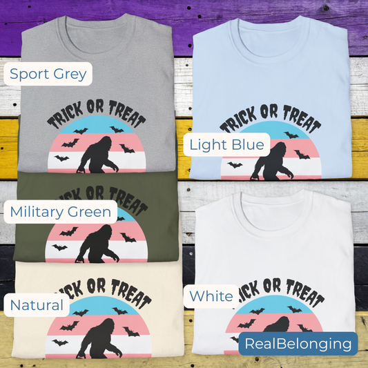 T-Shirt Trick or Treat Transgender Sasquatch Halloween Shirt