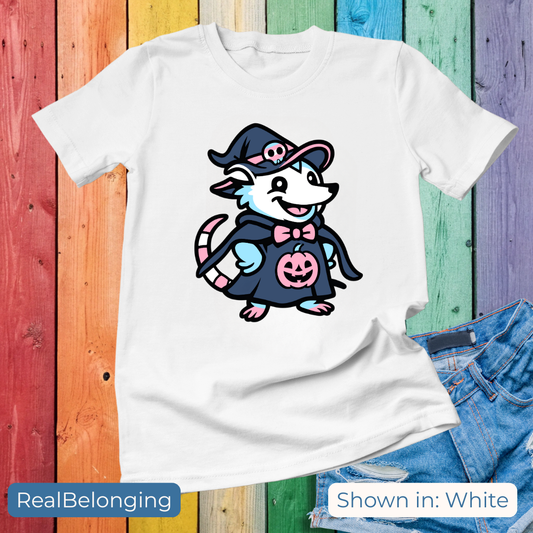 T-Shirt White / S Adorable AF Transgender Witch Possum T-shirt
