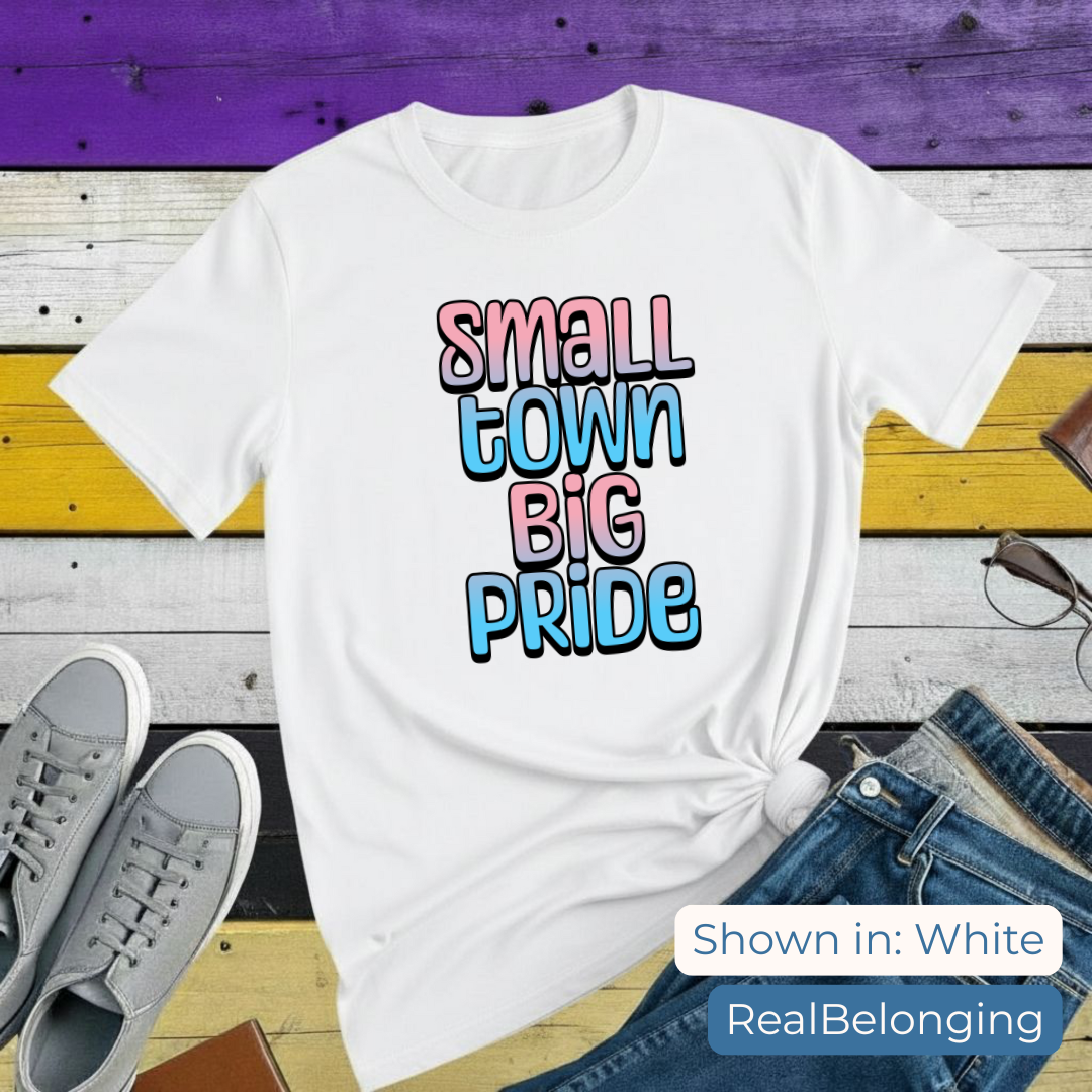 T-Shirt White / S Small Town Big Pride | Transgender Pride T-shirt