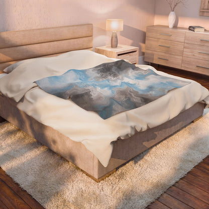 Demiboy Watercolor Marble Swirl Blanket